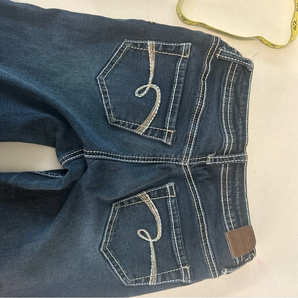 Justice Jeans‎ Kids Simply Low Y2K Skinny Jeans Western Cowgirl Size 12S Girls